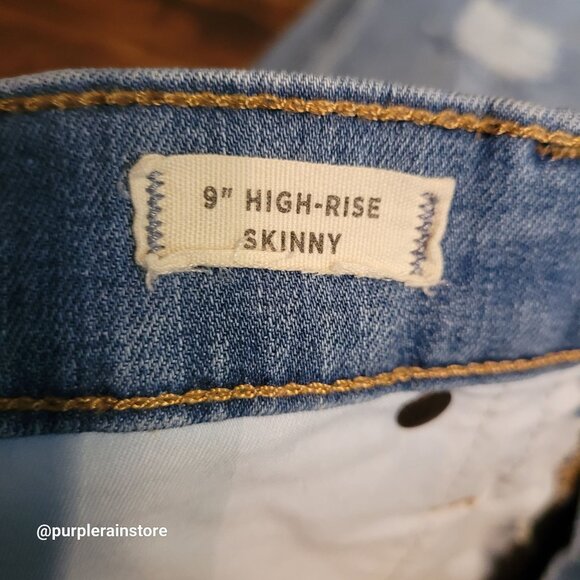 Madewell Jeans Size 27 Skinny 9" High Rise Tummy Control Ontario Wash H5789 - Picture 5 of 13